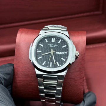 Patek Philip Silver with Black Dial